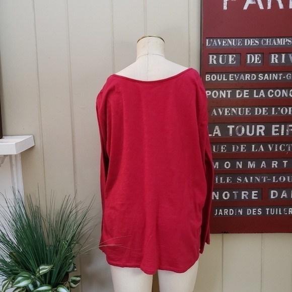 Eddie Bauer fuschia lace front long sleeve Size XXL - Picture 8 of 11